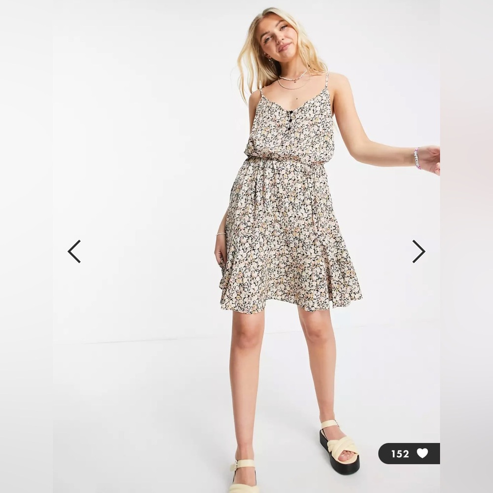 ASOS Pieces mini cami dress in ditsy floral LARGE NWT
